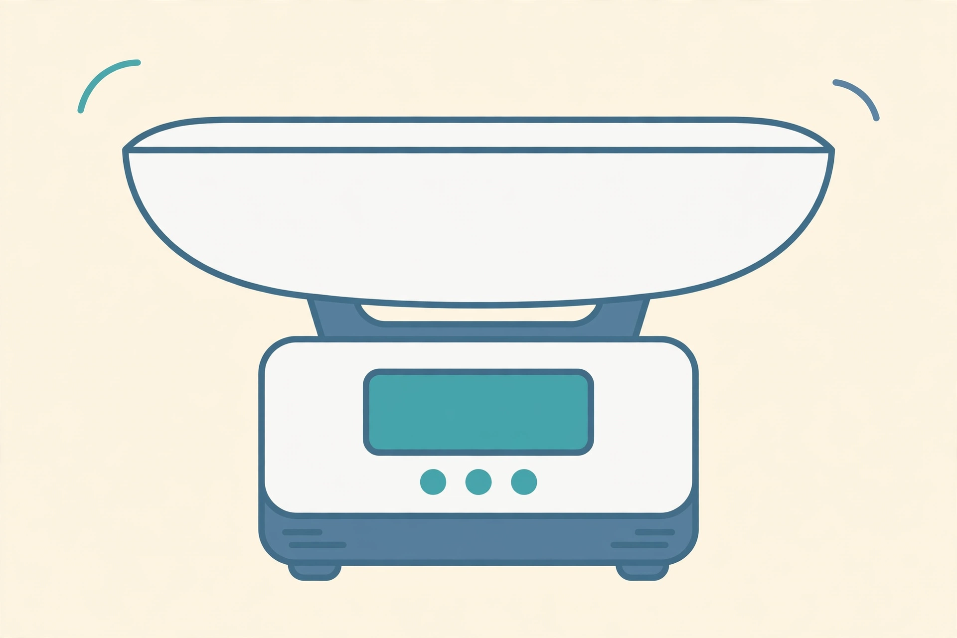 Illustration of the Grundig digital baby scale