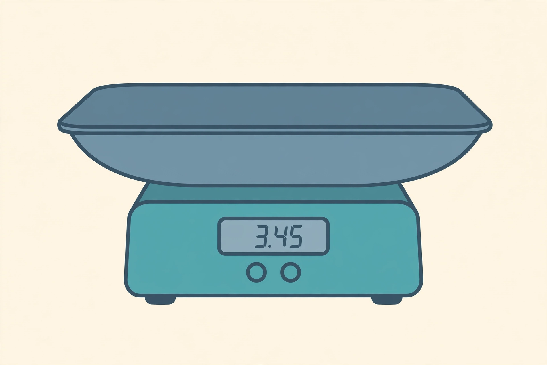 Illustration of the LAICA electronic baby scale