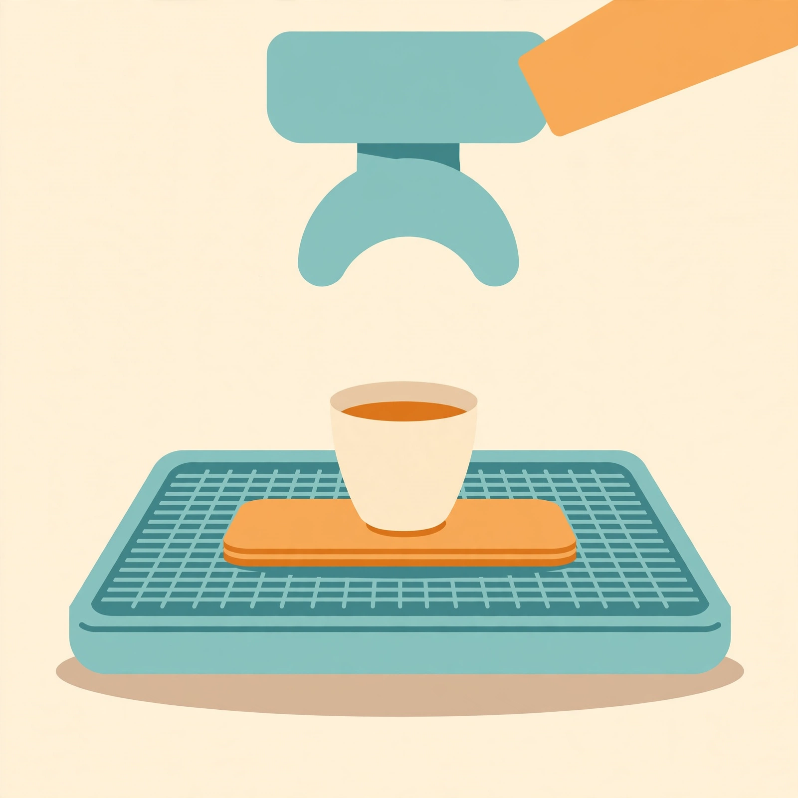 Illustration of the TIMEMORE Black Mirror Nano compact espresso scale