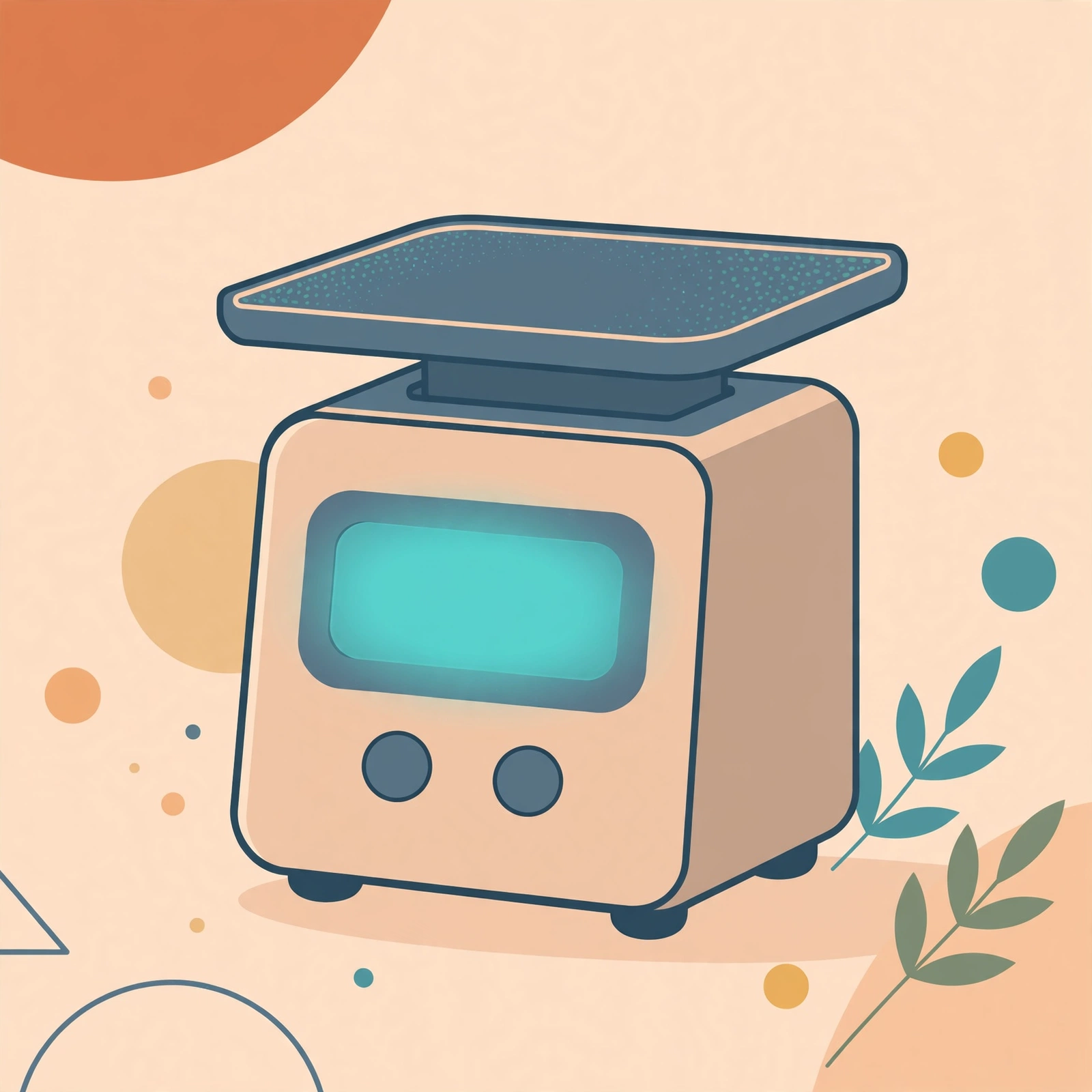 Illustration of the Etekcity EK6015 digital kitchen scale