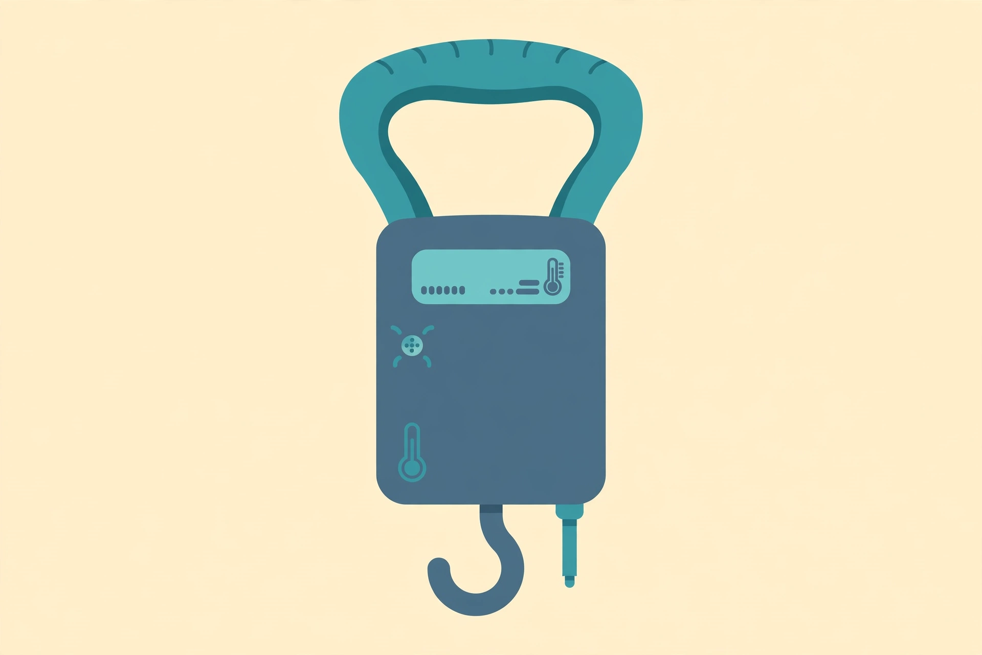Illustration of the Etekcity EL11 digital luggage scale