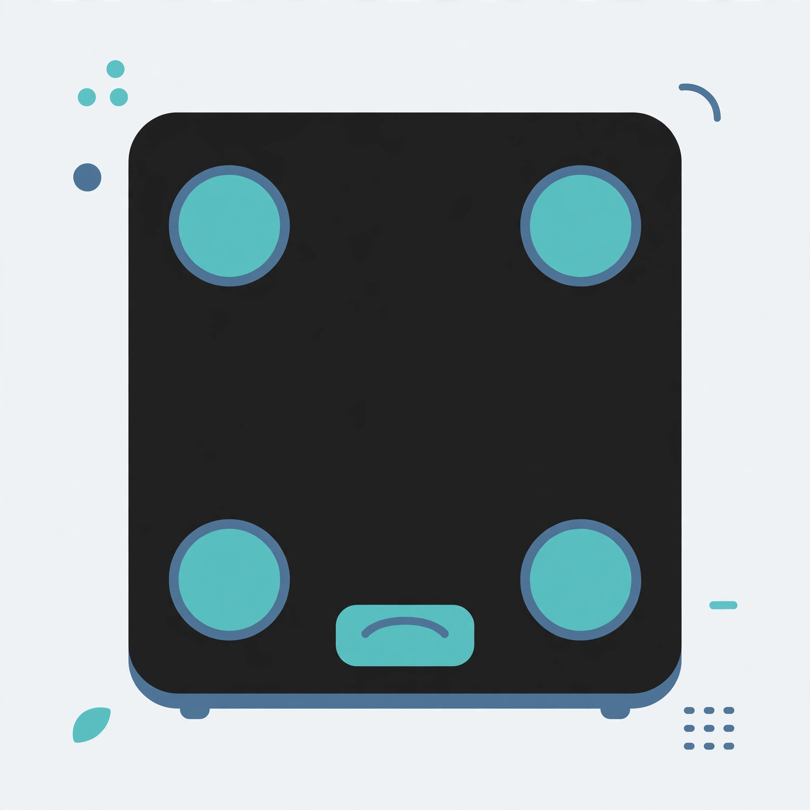 Illustration of the Etekcity smart body fat scale
