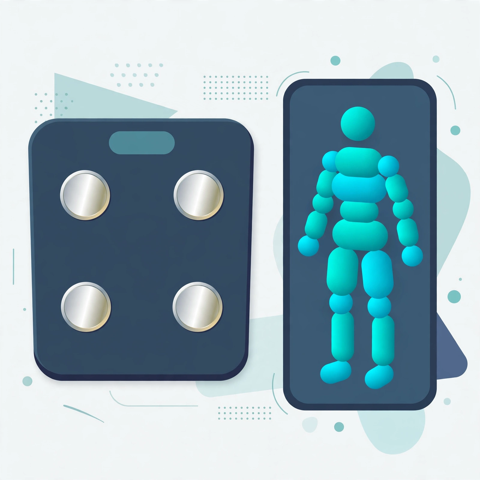 Illustration of the eufy Smart Scale P3 with 3D body model